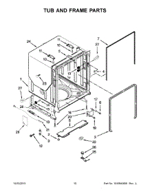 06 - Tub And Frame Parts parts for Kitchenaid Dishwasher KUDC10IXBL9 from AppliancePartsPros.com