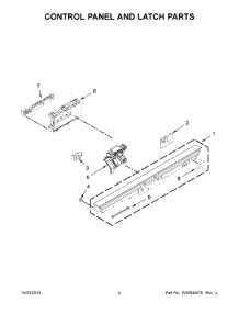 03 - Control Panel And Latch Parts parts for Kitchenaid Dishwasher KUDE20FBBL1 from AppliancePartsPros.com