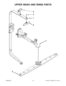 08 - Upper Wash And Rinse Parts parts for Kitchenaid Dishwasher KUDE20IXSSA from AppliancePartsPros.com