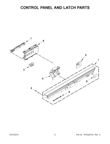 03 - Control Panel And Latch Parts parts for Kitchenaid Dishwasher KUDE48FXBL6 from AppliancePartsPros.com