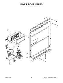 04 - Inner Door Parts parts for Kitchenaid Dishwasher KUDE48FXBL6 from AppliancePartsPros.com