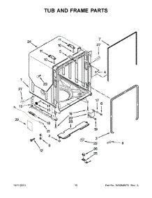 06 - Tub And Frame Parts parts for Kitchenaid Dishwasher KUDE48FXPA6 from AppliancePartsPros.com