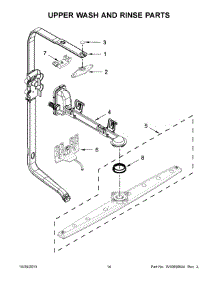 08 - Upper Wash And Rinse Parts parts for Kitchenaid Dishwasher KUDE48FXSP6 from AppliancePartsPros.com