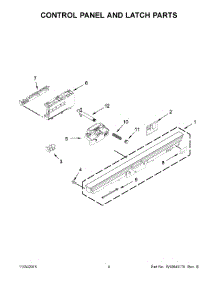 03 - Control Panel And Latch Parts parts for Kitchenaid Dishwasher KUDE60HXSS6 from AppliancePartsPros.com