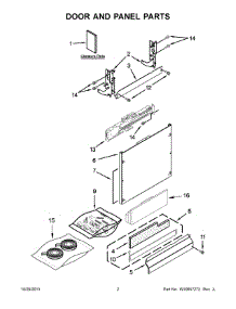 02 - Door And Panel Parts parts for Kitchenaid Dishwasher KUDE70FXPA6 from AppliancePartsPros.com