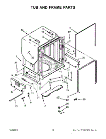 06 - Tub And Frame Parts parts for Kitchenaid Dishwasher KUDE70FXPA6 from AppliancePartsPros.com