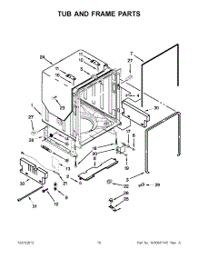 06 - Tub And Frame Parts parts for Kitchenaid Dishwasher KUDE70FXSS6 from AppliancePartsPros.com