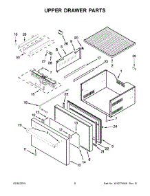 04 - Upper Drawer Parts parts for Kitchenaid Refrigerator KUDF204ESB00 from AppliancePartsPros.com