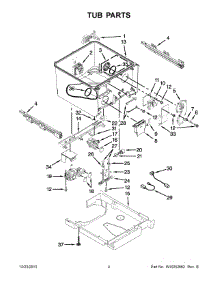 03 - Tub Parts parts for Kitchenaid Dishwasher KUDH03DTBL0 from AppliancePartsPros.com