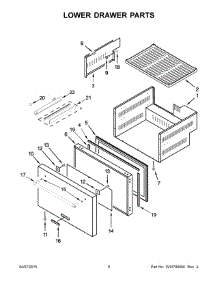 05 - Lower Drawer Parts parts for Kitchenaid Refrigerator KUDR204ESB00 from AppliancePartsPros.com