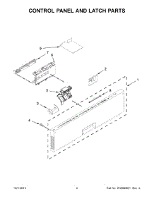 03 - Control Panel And Latch Parts parts for Kitchenaid Dishwasher KUDS30FXPAA from AppliancePartsPros.com