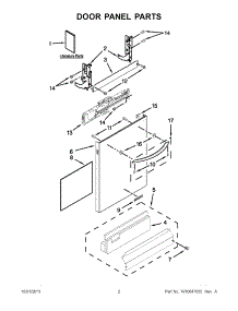 02 - Door Panel Parts parts for Kitchenaid Dishwasher KUDS30FXSSA from AppliancePartsPros.com