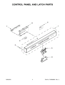 03 - Control Panel And Latch Parts parts for Kitchenaid Dishwasher KUDS30IXBTA from AppliancePartsPros.com
