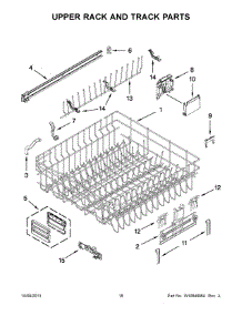 10 - Upper Rack And Track Parts parts for Kitchenaid Dishwasher KUDS30IXSSA from AppliancePartsPros.com