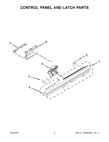 03 - Control Panel And Latch Parts parts for Kitchenaid Dishwasher KUDS30SXSS9 from AppliancePartsPros.com