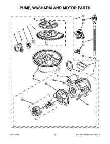 07 - Pump, Washarm And Motor Parts parts for Kitchenaid Dishwasher KUDS30SXSS9 from AppliancePartsPros.com