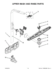 08 - Upper Wash And Rinse Parts parts for Kitchenaid Dishwasher KUDS30SXSS9 from AppliancePartsPros.com