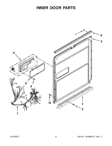 04 - Inner Door Parts parts for Kitchenaid Dishwasher KUDS35FXSSA from AppliancePartsPros.com