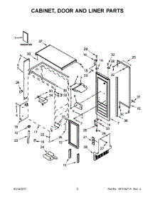 02 - Cabinet, Door And Liner Parts parts for Kitchenaid Ice Maker KUIX305ESS2 from AppliancePartsPros.com