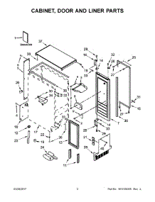 02 - Cabinet, Door And Liner Parts parts for Kitchenaid Ice Maker KUIX305EWH1 from AppliancePartsPros.com