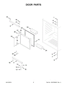 04 - Door Parts parts for Kitchenaid Refrigerator KURR104EPA00 from AppliancePartsPros.com