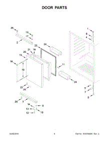 04 - Door Parts parts for Kitchenaid Refrigerator KURR104ESB00 from AppliancePartsPros.com