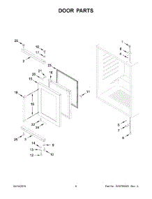 04 - Door Parts parts for Kitchenaid Refrigerator KURR204ESB00 from AppliancePartsPros.com