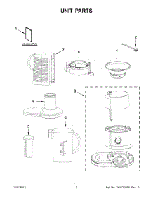 02 - Unit Parts parts for Kitchenaid Juicer KVJ0333QG0 from AppliancePartsPros.com