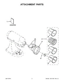 02 - Attachment Parts parts for Kitchenaid Mixer RVSA1 from AppliancePartsPros.com
