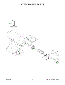 02 - Attachment Parts parts for Kitchenaid Mixer SSA0 from AppliancePartsPros.com