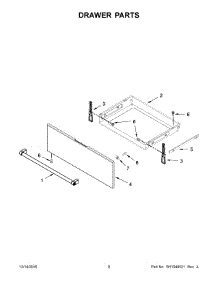 05 - Drawer Parts parts for Kitchenaid Range YKSEG700ESS1 from AppliancePartsPros.com