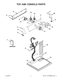 02 - Top And Console Parts parts for Maytag Laundry Center 3LMEDC315FW0 from AppliancePartsPros.com