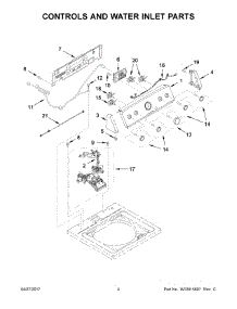 03 - Controls And Water Inlet Parts parts for Maytag Laundry Center 3LMVWC315FW0 from AppliancePartsPros.com