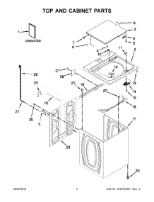 02 - Top And Cabinet Parts parts for Maytag Washer 3LMVWC400YW3 from AppliancePartsPros.com