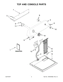 02 - Top And Console Parts parts for Maytag Laundry Center 4KMEDC215FW0 from AppliancePartsPros.com