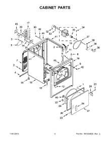 03 - Cabinet Parts parts for Maytag Laundry Center 4KMEDC415FW0 from AppliancePartsPros.com