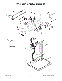 02 - Top And Console Parts parts for Maytag Laundry Center 4KMEDC425FW0 from AppliancePartsPros.com