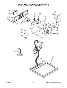 02 - Top And Console Parts parts for Maytag Dryer 4KMEDX505BW0 from AppliancePartsPros.com