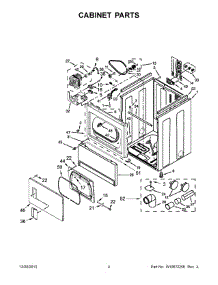 03 - Cabinet Parts parts for Maytag Dryer 4KMEDX505BW0 from AppliancePartsPros.com