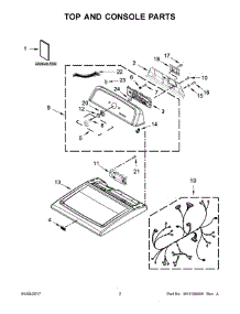 02 - Top And Console Parts parts for Maytag Laundry Center 4KMEDX505BW1 from AppliancePartsPros.com