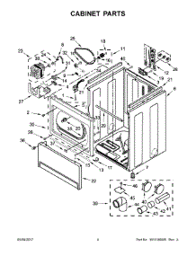 03 - Cabinet Parts parts for Maytag Laundry Center 4KMEDX505BW1 from AppliancePartsPros.com
