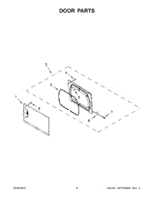 05 - Door Parts parts for Maytag Laundry Center 4KMEDX505BW1 from AppliancePartsPros.com