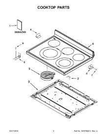 02 - Cooktop Parts parts for Maytag Range 4KMER7685EW0 from AppliancePartsPros.com