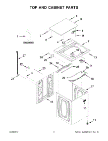 02 - Top And Cabinet Parts parts for Maytag Laundry Center 4KMVWC215FW0 from AppliancePartsPros.com