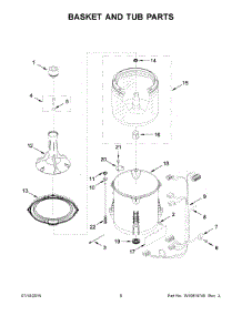 04 - Basket And Tub Parts parts for Maytag Washer 4KMVWC230EW0 from AppliancePartsPros.com