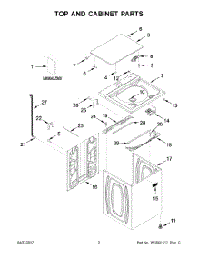 02 - Top And Cabinet Parts parts for Maytag Laundry Center 4KMVWC315FW0 from AppliancePartsPros.com