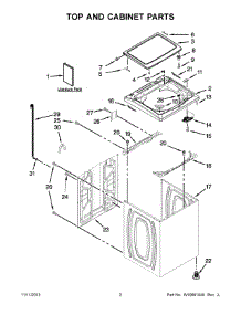 02 - Top And Cabinet Parts parts for Maytag Washer 4KMVWX505BW0 from AppliancePartsPros.com