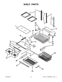 07 - Shelf Parts parts for Maytag Refrigerator 5GBR22PRAA00 from AppliancePartsPros.com
