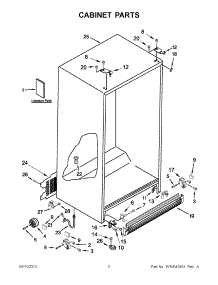 02 - Cabinet Parts parts for Maytag Refrigerator 5MSF25N4BA00 from AppliancePartsPros.com