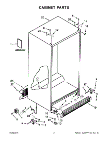 02 - Cabinet Parts parts for Maytag Refrigerator 5MSF25N4BA02 from AppliancePartsPros.com